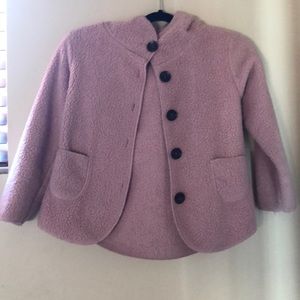 Children’s button down fluffy jacket